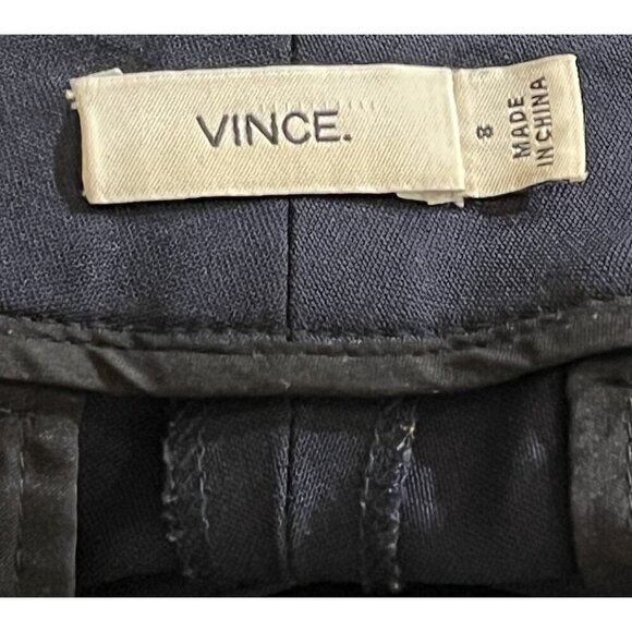 Vince Coastal Navy Blue Stretch Wool Dress Ankle Crop Pants Trousers - Picture 12 of 12